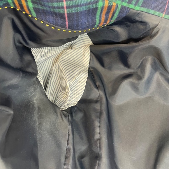 Merona Blazer Plaid Blue Green Women’s Size 4 – Like New - Picture 5 of 14